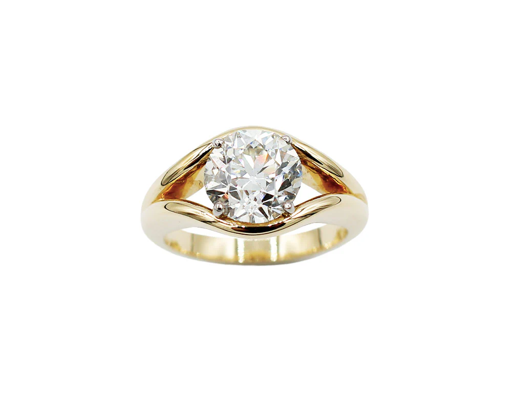 Bague Création Benoit Joaillier "Diamant Épousé" Diamant K-SI1 2,35cts - Image 2