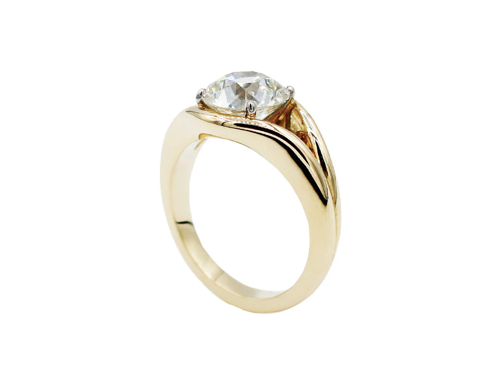 Bague Création Benoit Joaillier "Diamant Épousé" Diamant K-SI1 2,35cts - Image 3