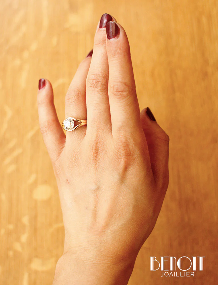 Bague Création Benoit Joaillier "Diamant Épousé" Diamant K-SI1 2,35cts - Image 4