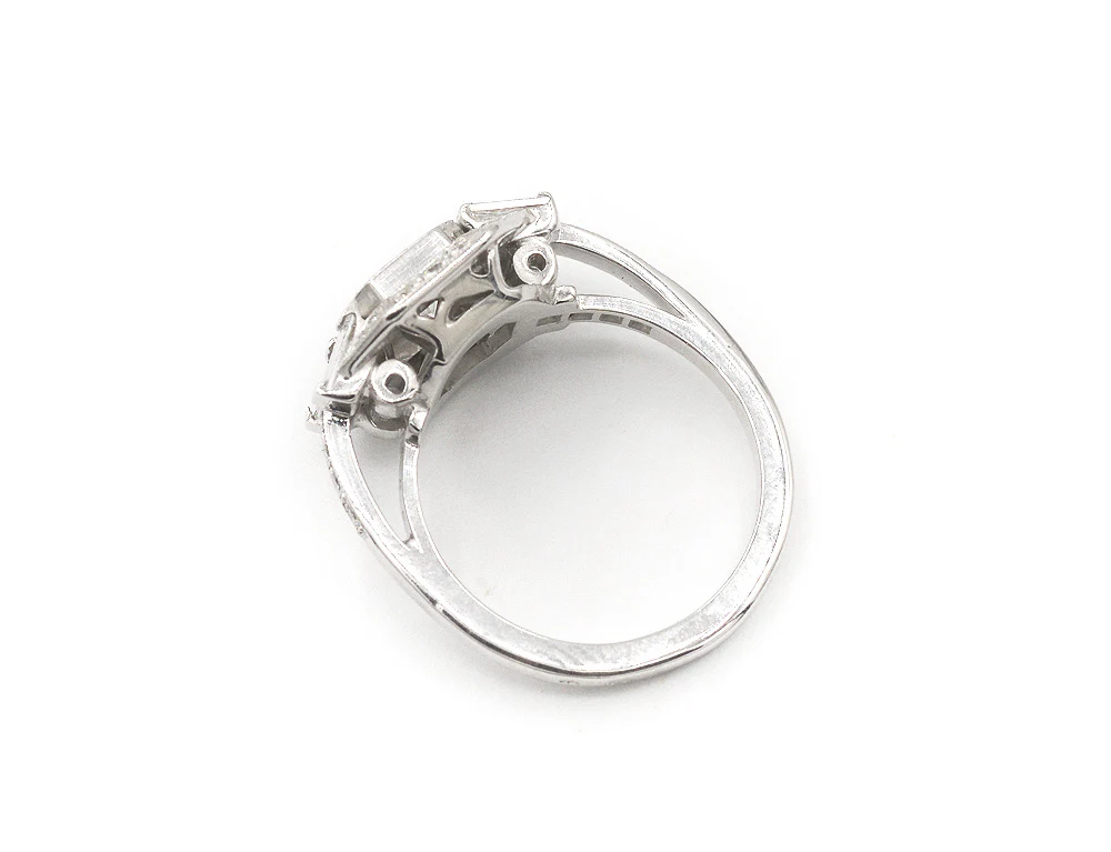 Bague Création Benoit Joaillier "Art Déco Carré Baguettes" Diamant 0,52 ct D-SI2 - Image 4