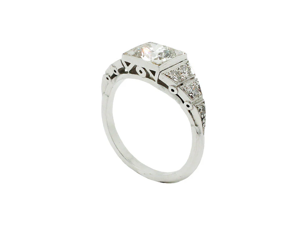 Bague Création Benoit Joaillier "Chevalière Art Déco" Diamant 1,08ct - Image 3
