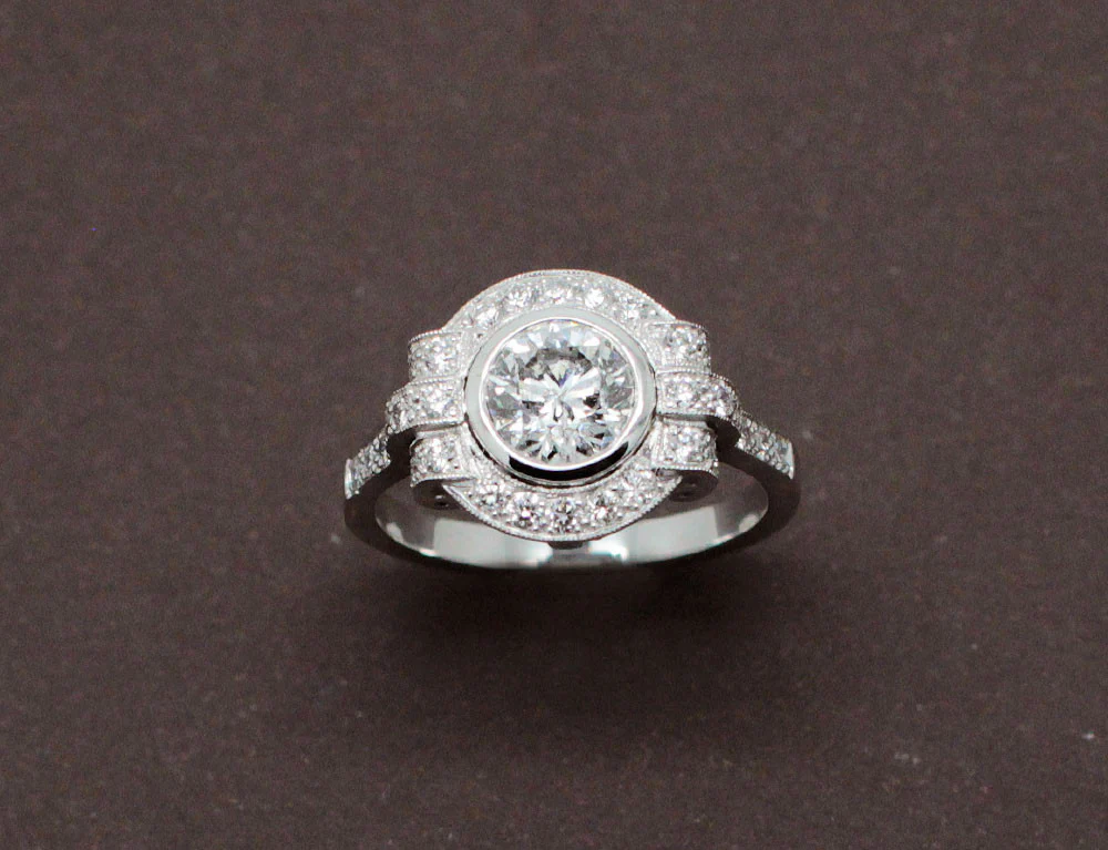 Bague Création Benoit Joaillier Diamants et Or Blanc - Image 2