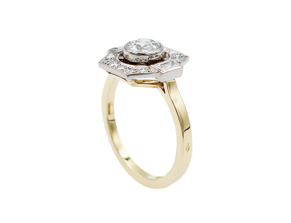 Bague Création Benoit Joaillier "Hexagone Baguettes" - Image 3