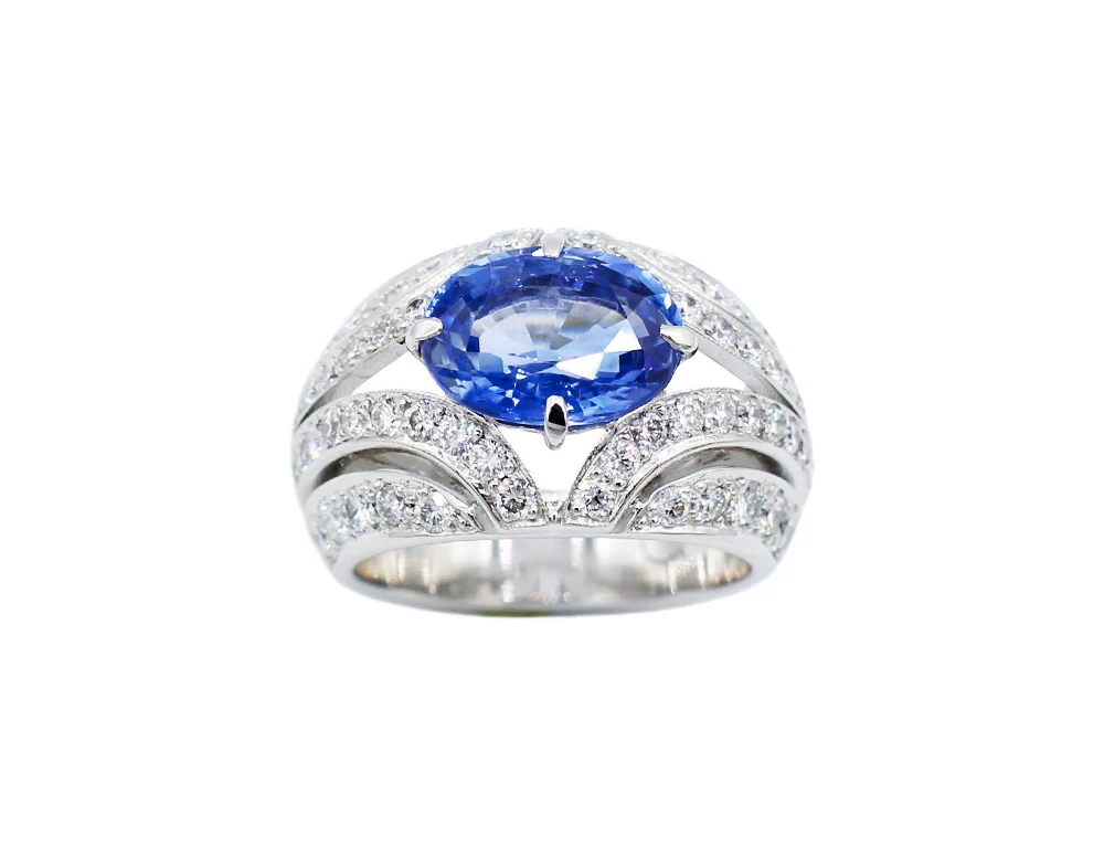 Bague Création Benoit Joaillier "Jonc Art Déco N.2" - Image 2