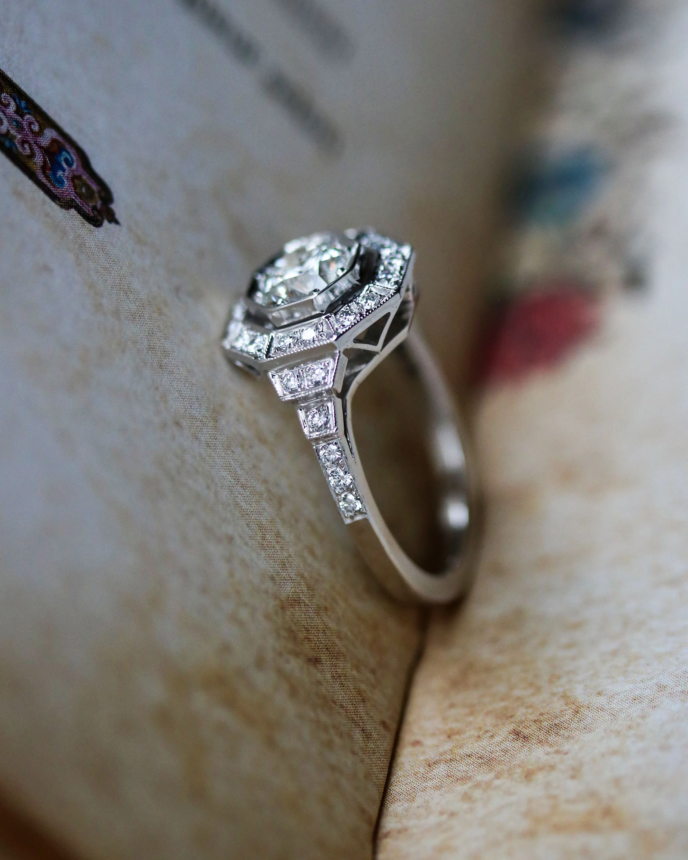 Bague Création Benoit Joaillier "Octogonale" Diamant 0.83 ct taille brillant - Image 5
