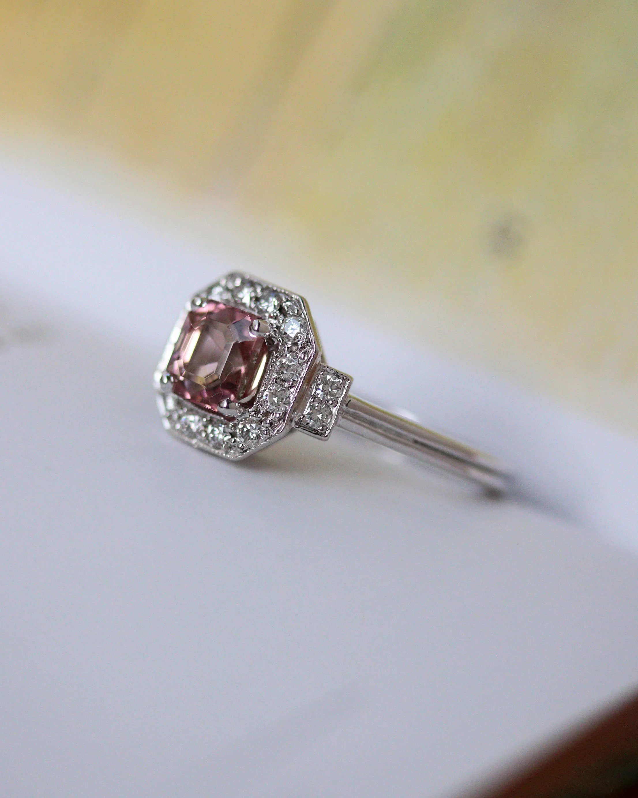 Bague Création Benoit Joaillier " Octogonale Tourmaline " Or Blanc - Image 3