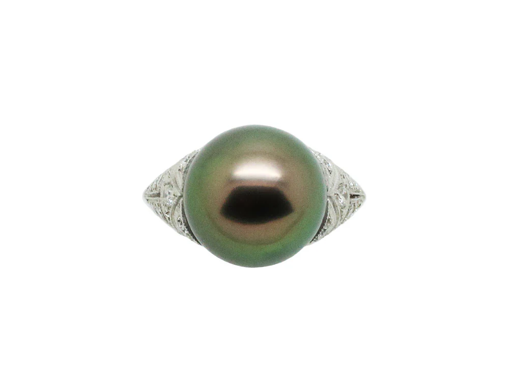 Bague Création Benoit Joaillier Perle De Tahiti et Diamants - Image 2