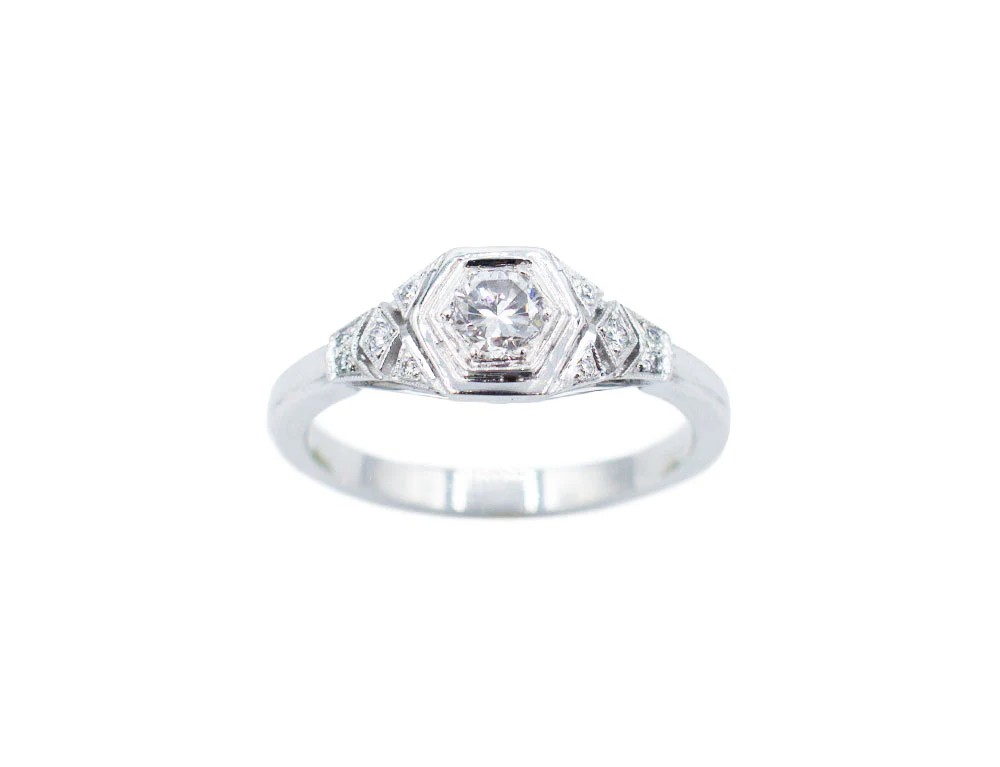Bague Création Benoit Joaillier "Petit Hexagone" - Image 2