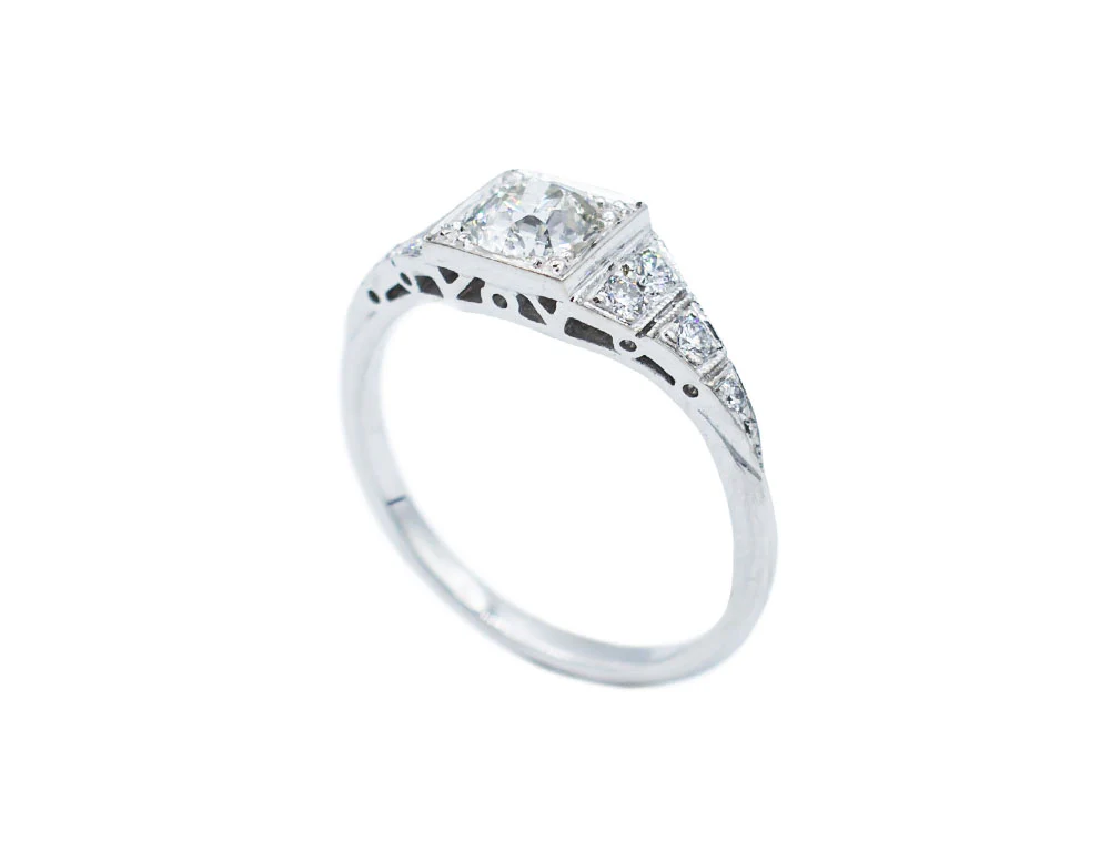 Bague Création Benoit Joaillier "Petite Chevalière Art Déco" - Image 3
