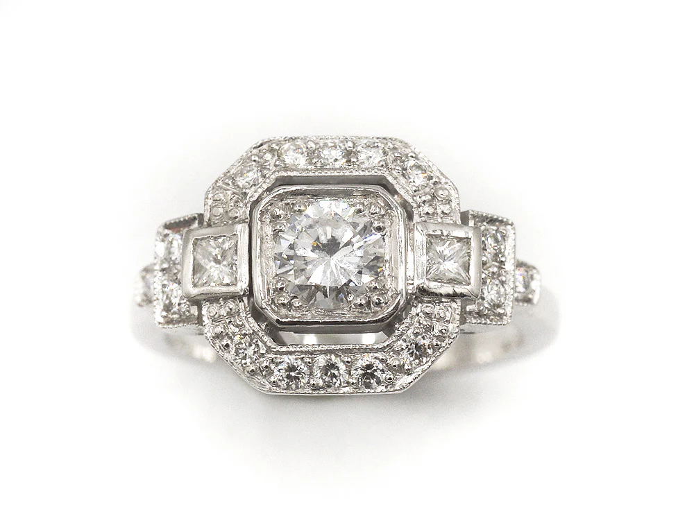 Bague Création Benoit Joaillier "Princesse Escaliers de Diamants" Diamant 0,33ct E-VVS2 - Image 2