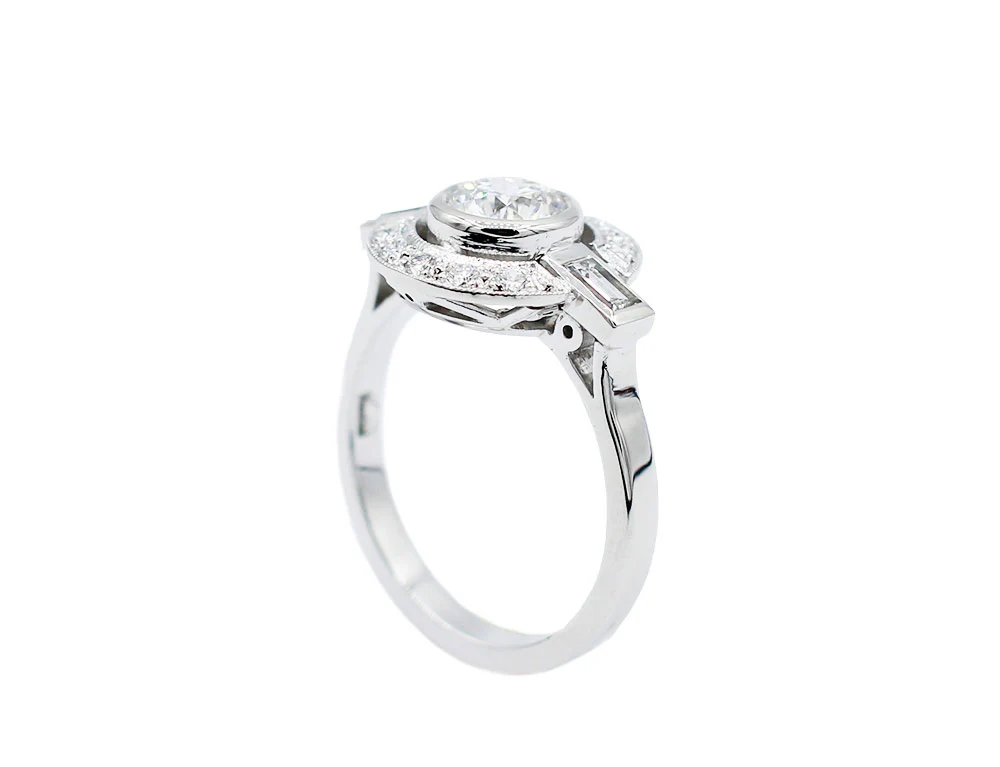 Bague Création Benoit Joaillier "Ronde Baguettes" Diamant G-VVS1 0,93ct - Image 3