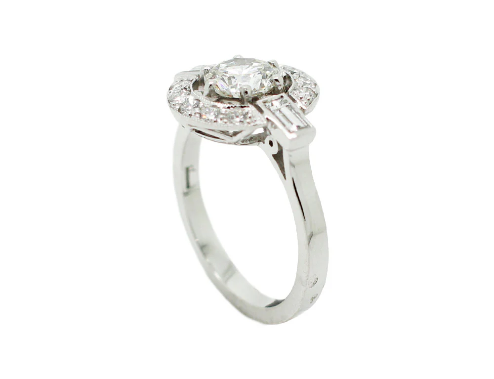 Bague Création Benoit Joaillier "Ronde Baguettes" Diamant 1,02 ct - Image 3