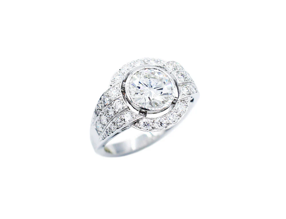 Bague Création Benoit Joaillier "Ronde Bandeaux de Diamants" Diamant 1,31ct G-VVS1