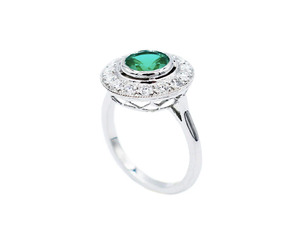 Bague Création Benoit Joaillier "Ronde Simple" Emeraude - Image 3