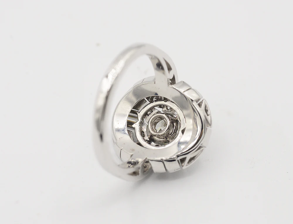 Bague Création Benoît Joaillier "Ronde Style Art Déco" Diamant 0,45 carat - Image 4