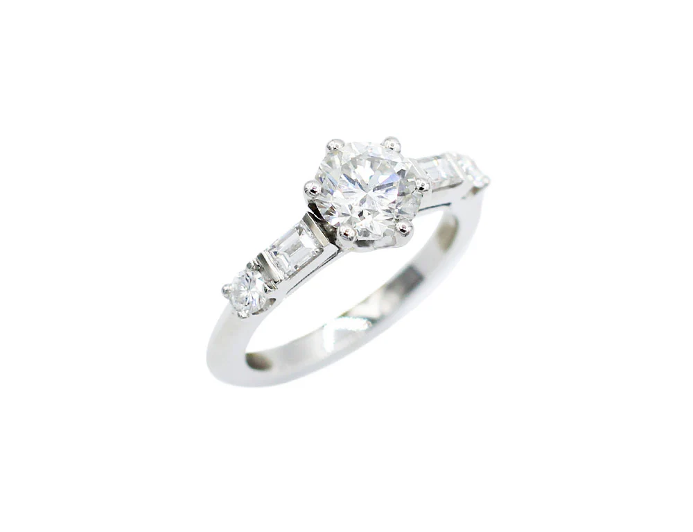 Bague Création Benoit Joaillier "Solitaire Alterné" Diamant I-VS2 1,11ct