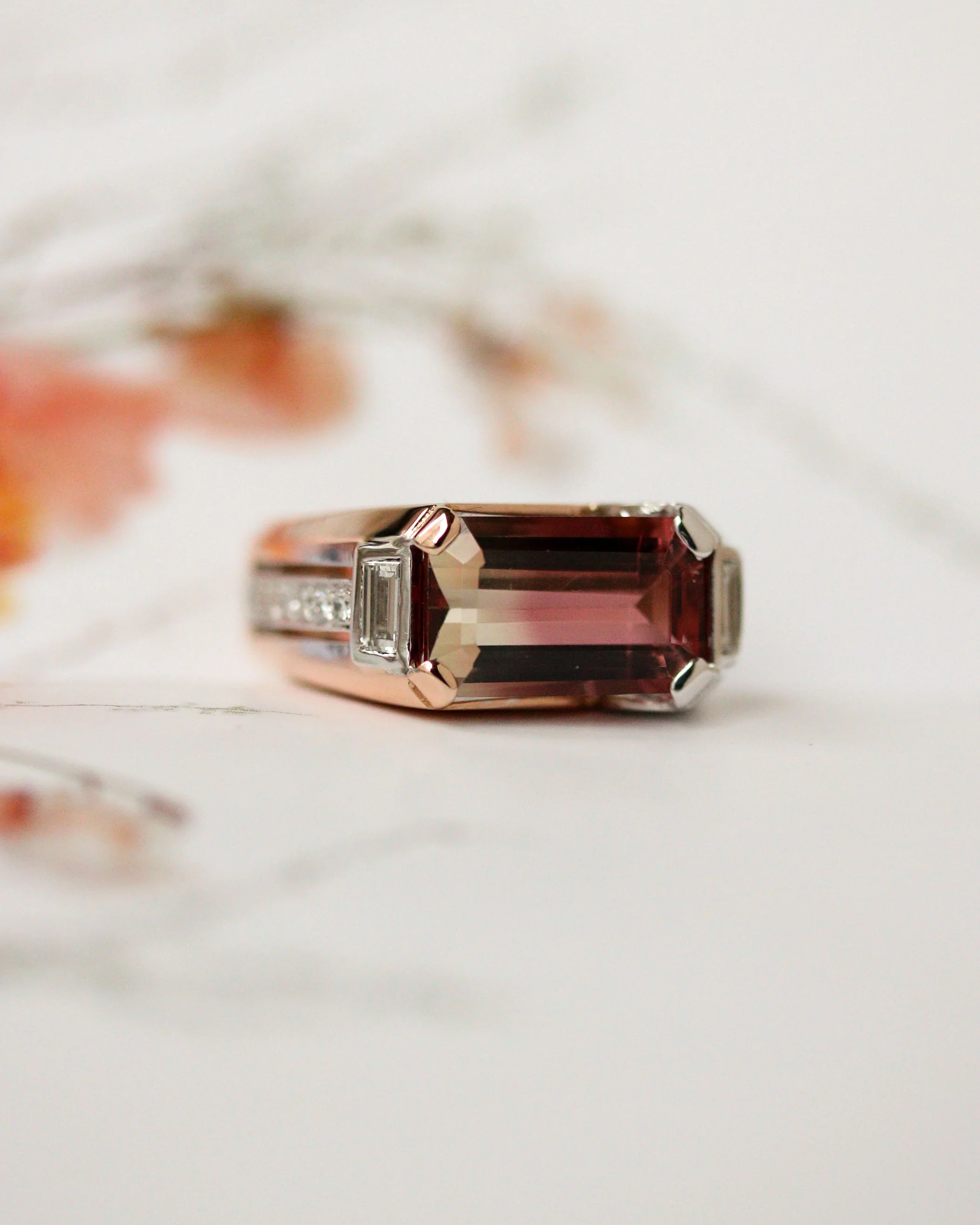 Bague Création Benoit Joaillier "Style Tank" Tourmaline 4,36 cts - Image 5