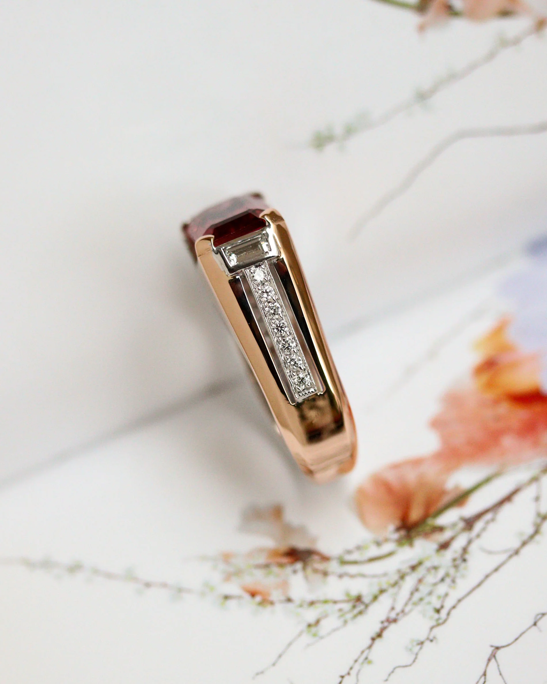 Bague Création Benoit Joaillier "Style Tank" Tourmaline 4,36 cts - Image 7