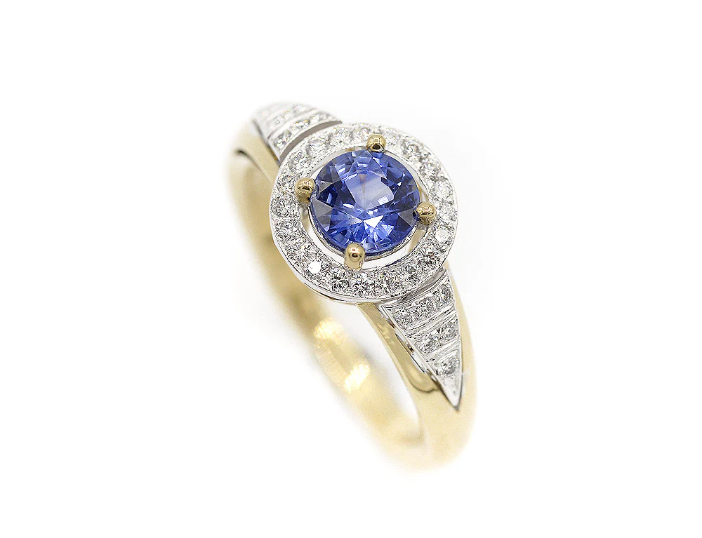 Bague Création Benoit Joaillier "Saphir Entouré" Saphir 0,77ct - Image 3