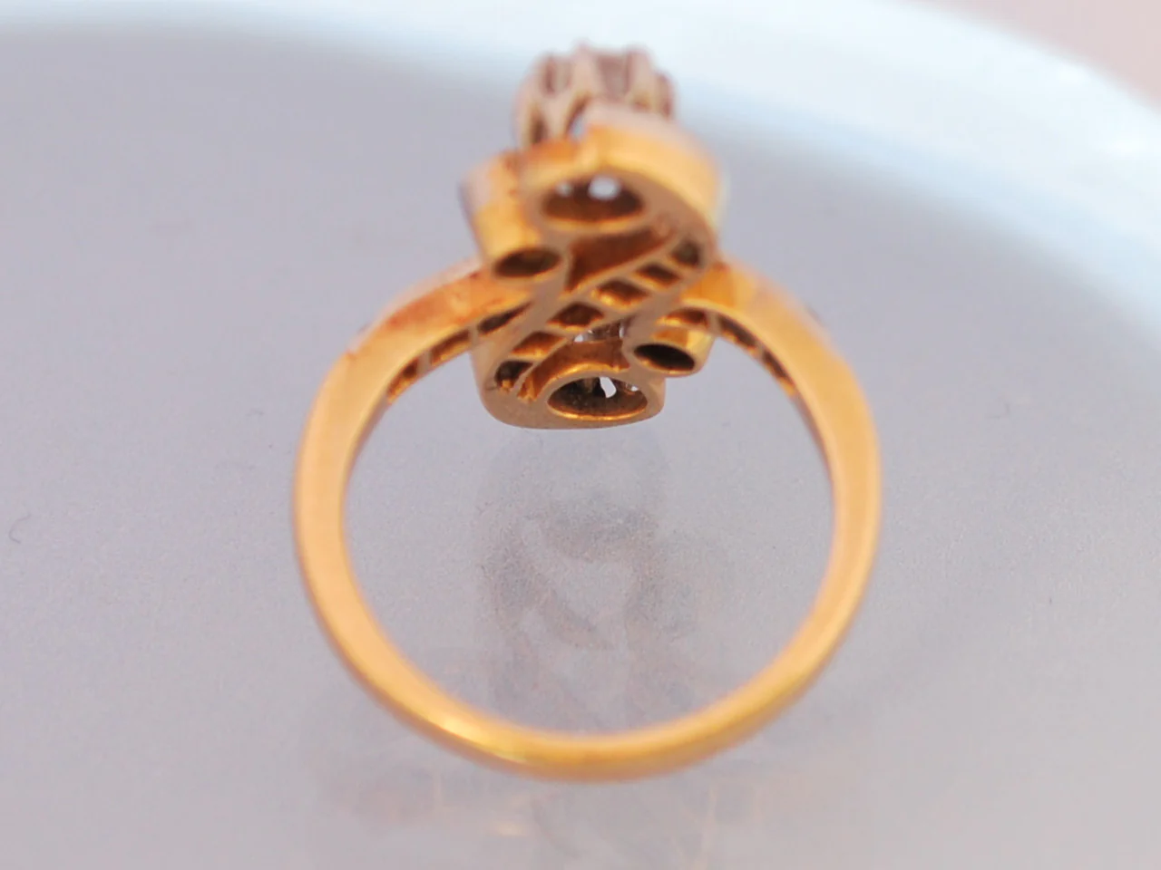 Bague de fiançaille diamants et or - Image 3