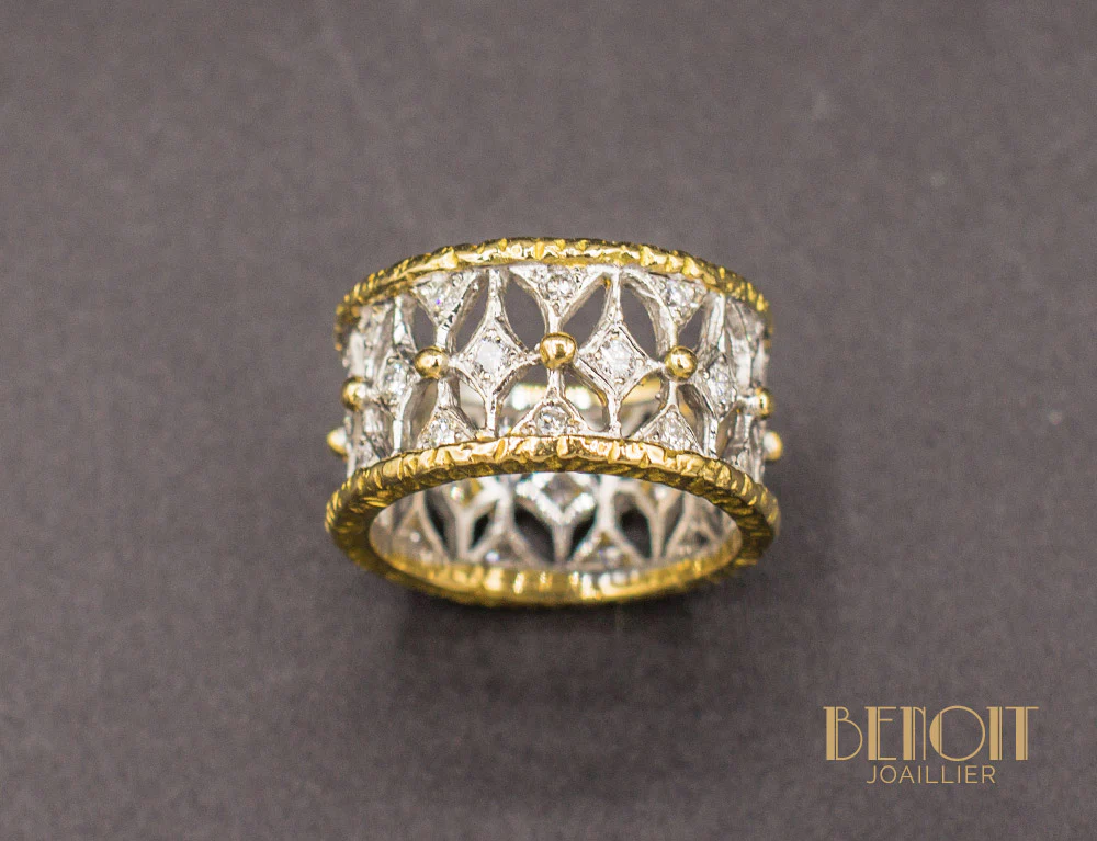 Bague Dentelle Diamants - Image 2