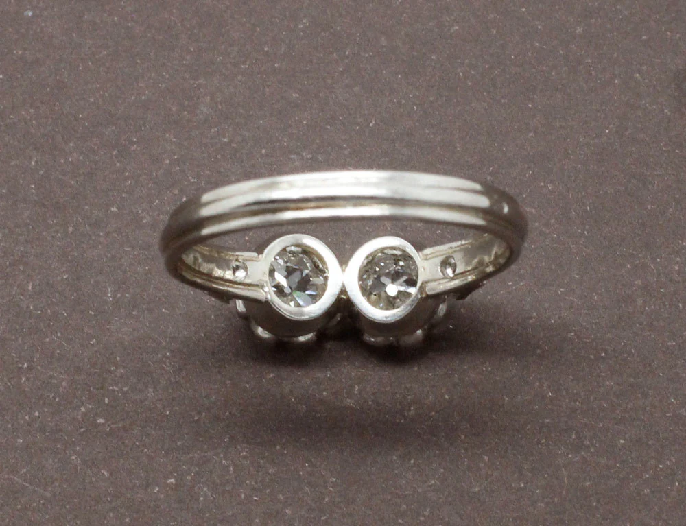 Bague Deux Diamants Platine - Image 5