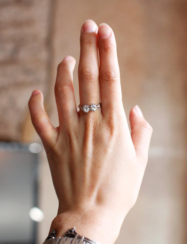 Bague Deux Diamants Platine - Image 6