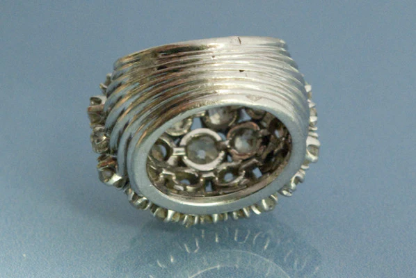 Bague Diamant et Platine - Image 2