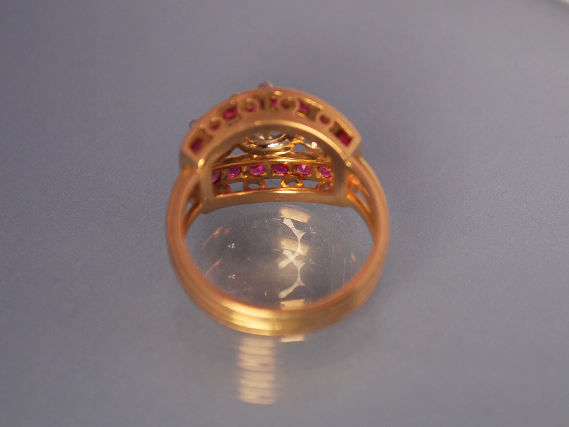 Bague Diamant rubis et or - Image 3