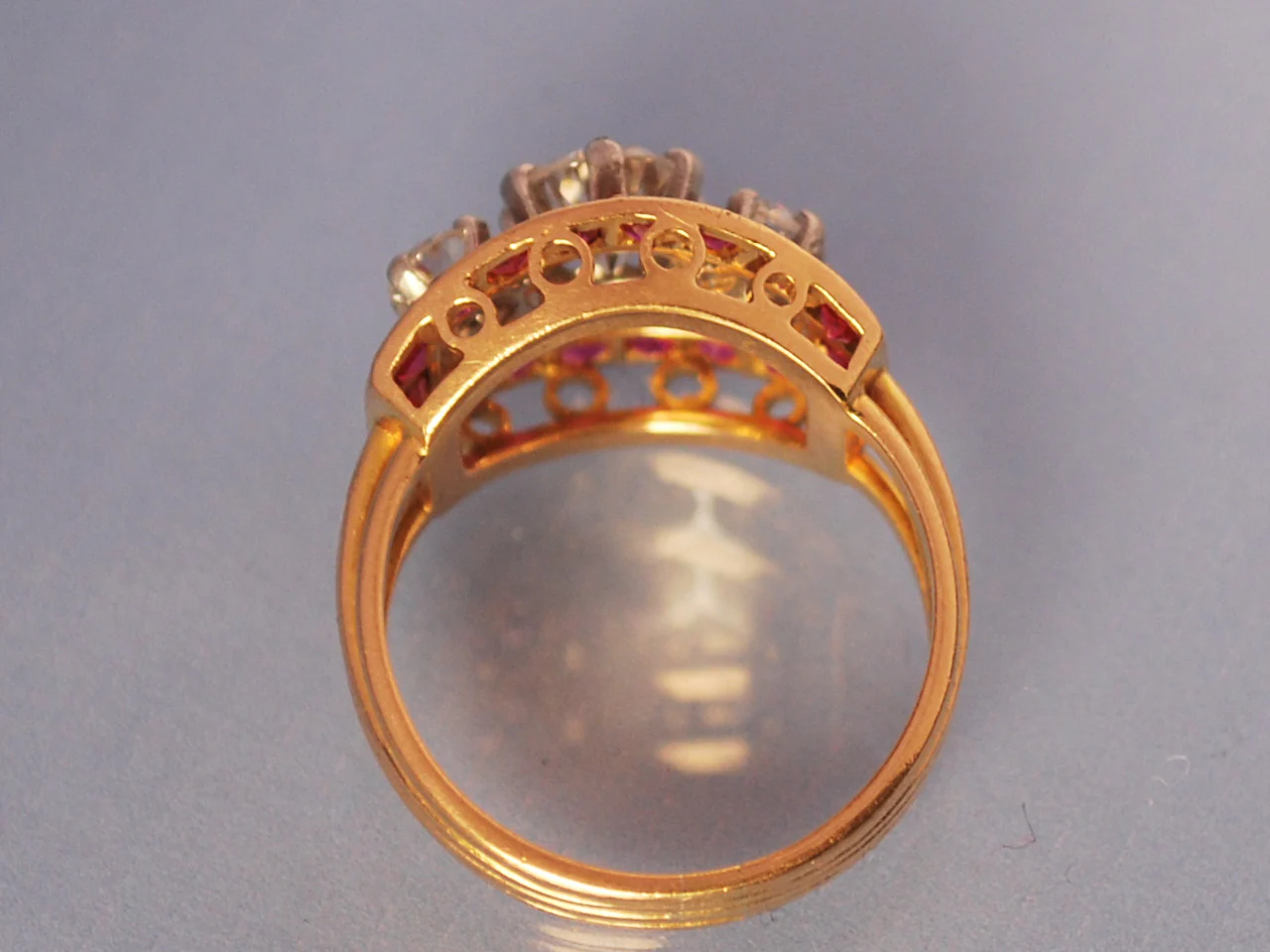 Bague Diamant rubis et or - Image 4