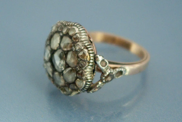 Bague Diamant Taille Rose 19ème siècle - Image 2