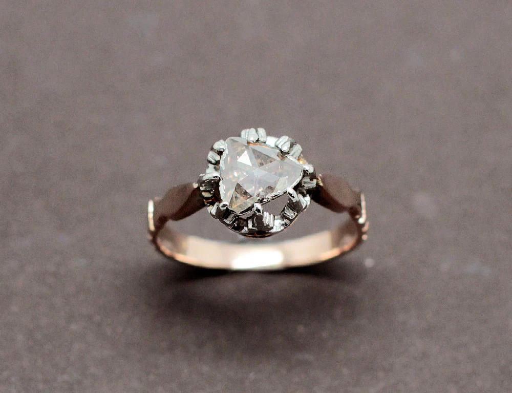 Bague Diamant Taille Rose XIXe - Image 2