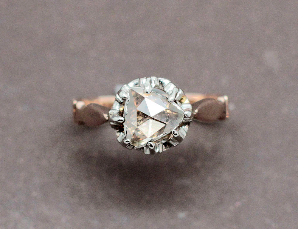 Bague Diamant Taille Rose XIXe - Image 3
