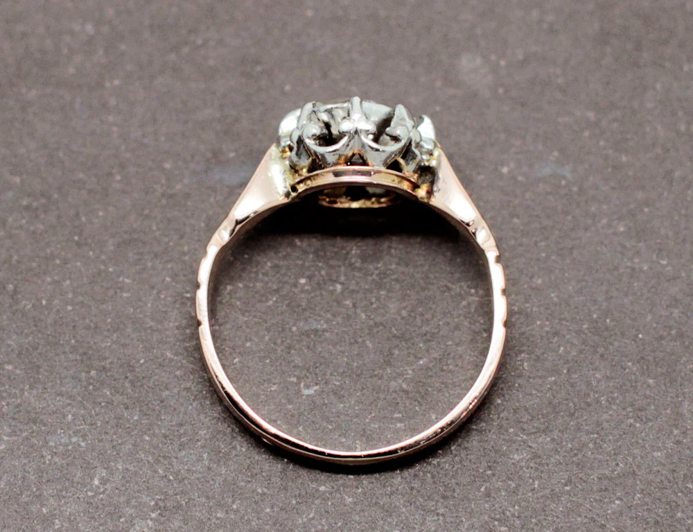 Bague Diamant Taille Rose XIXe - Image 4