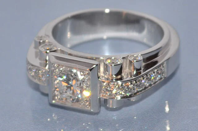 Bague Diamants création "Benoit Joaillier" - Image 2