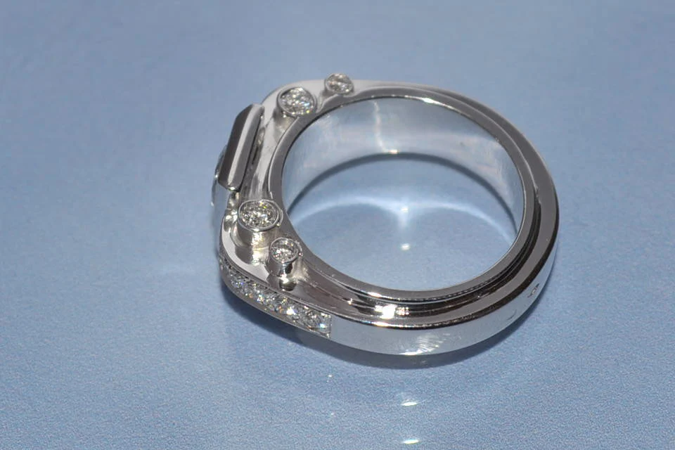 Bague Diamants création "Benoit Joaillier" - Image 3