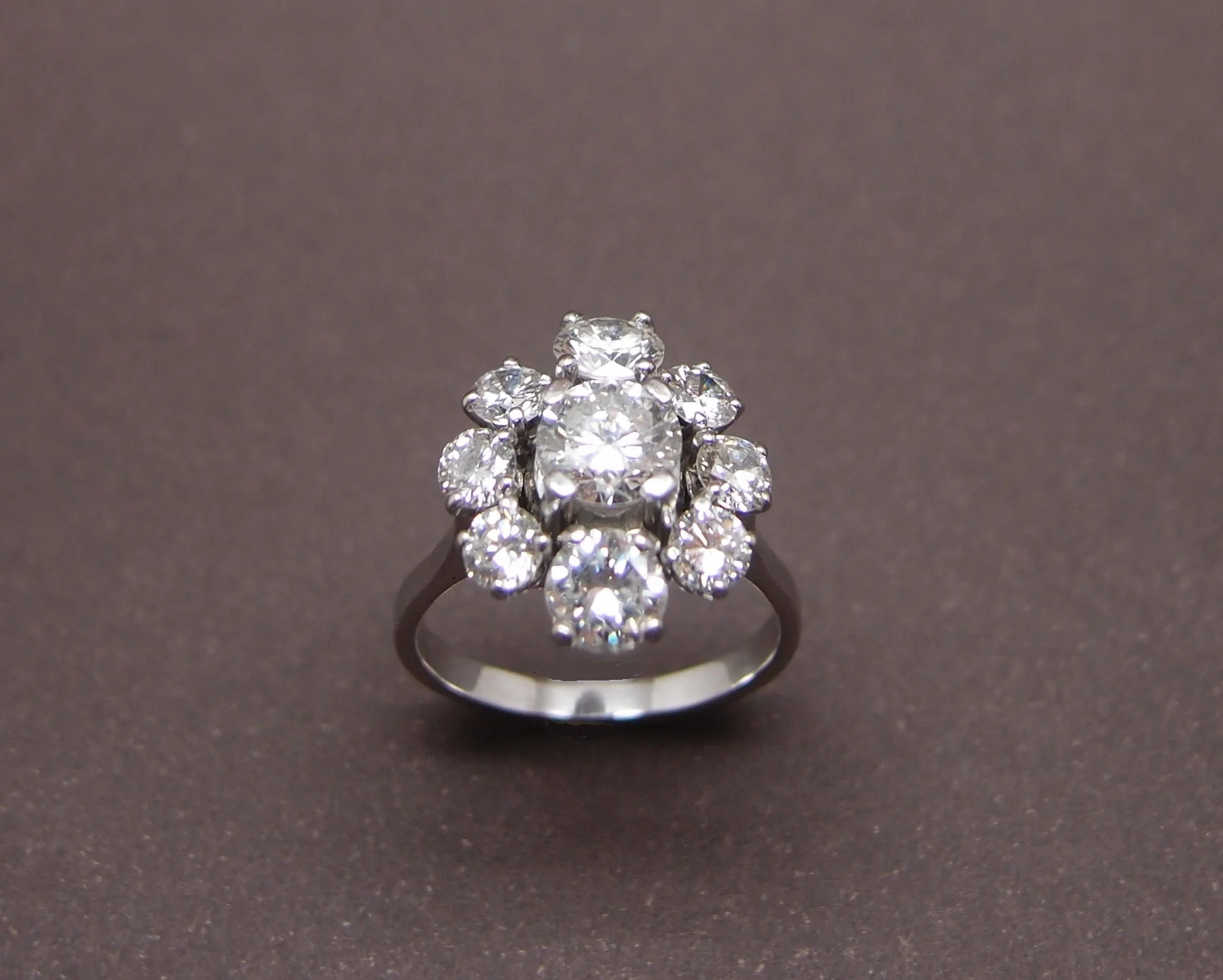 Bague Diamants "Entourage" total : 2 cts - Image 3