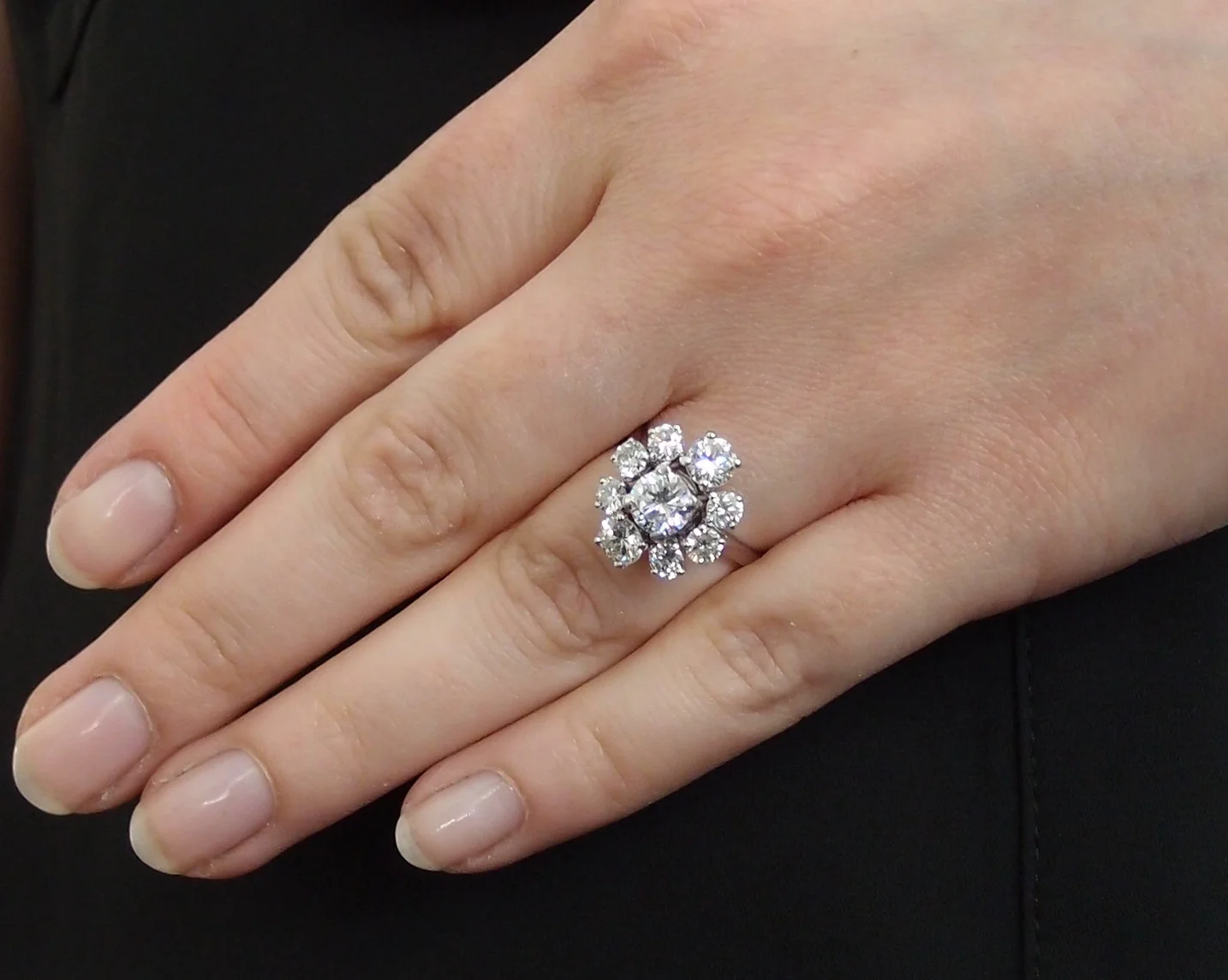 Bague Diamants "Entourage" total : 2 cts - Image 4