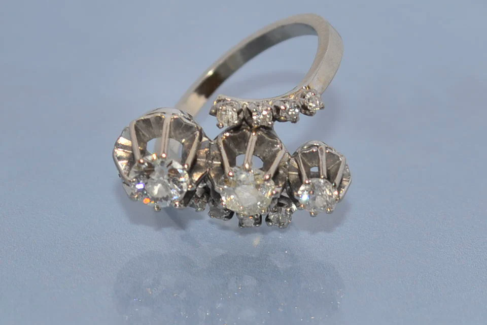 Bague diamants et 18 carats - Image 2