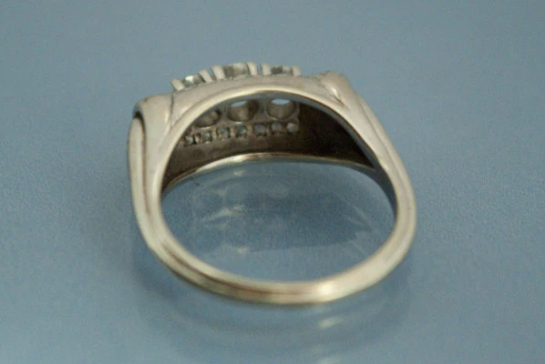 Bague Diamants et Platine Art déco - Image 3