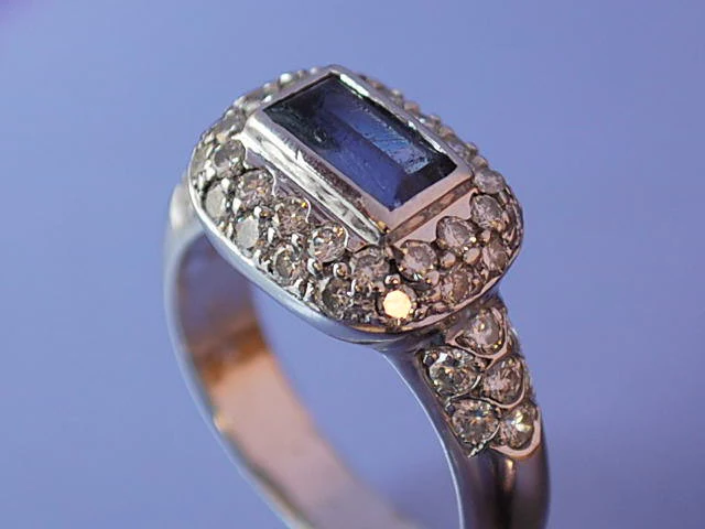 Bague diamants et tanzanite - Image 2