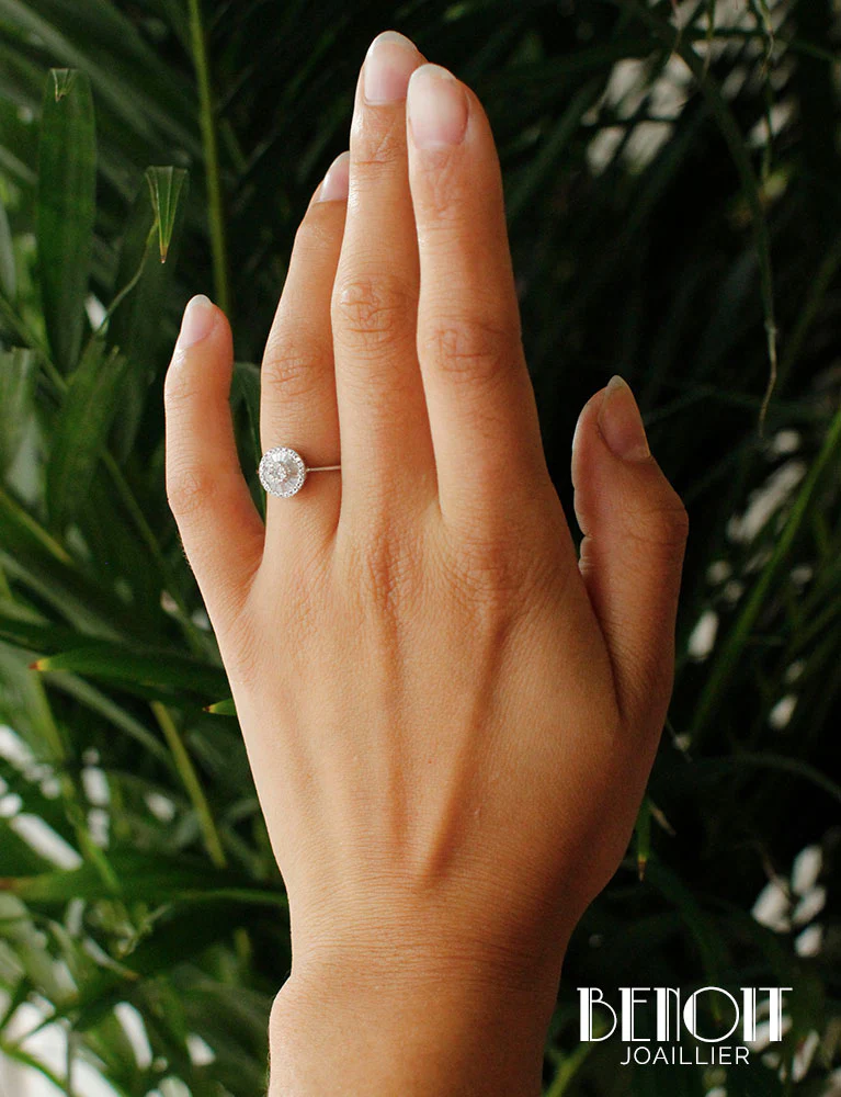 Bague Diamants Ronds et Baguettes - Image 7