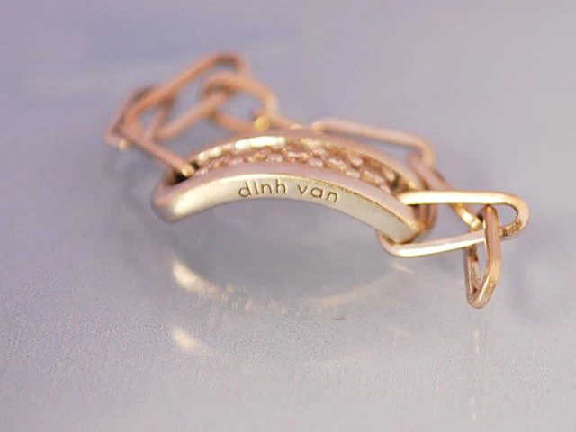 Bague dinh van chaine or blanc - Image 3