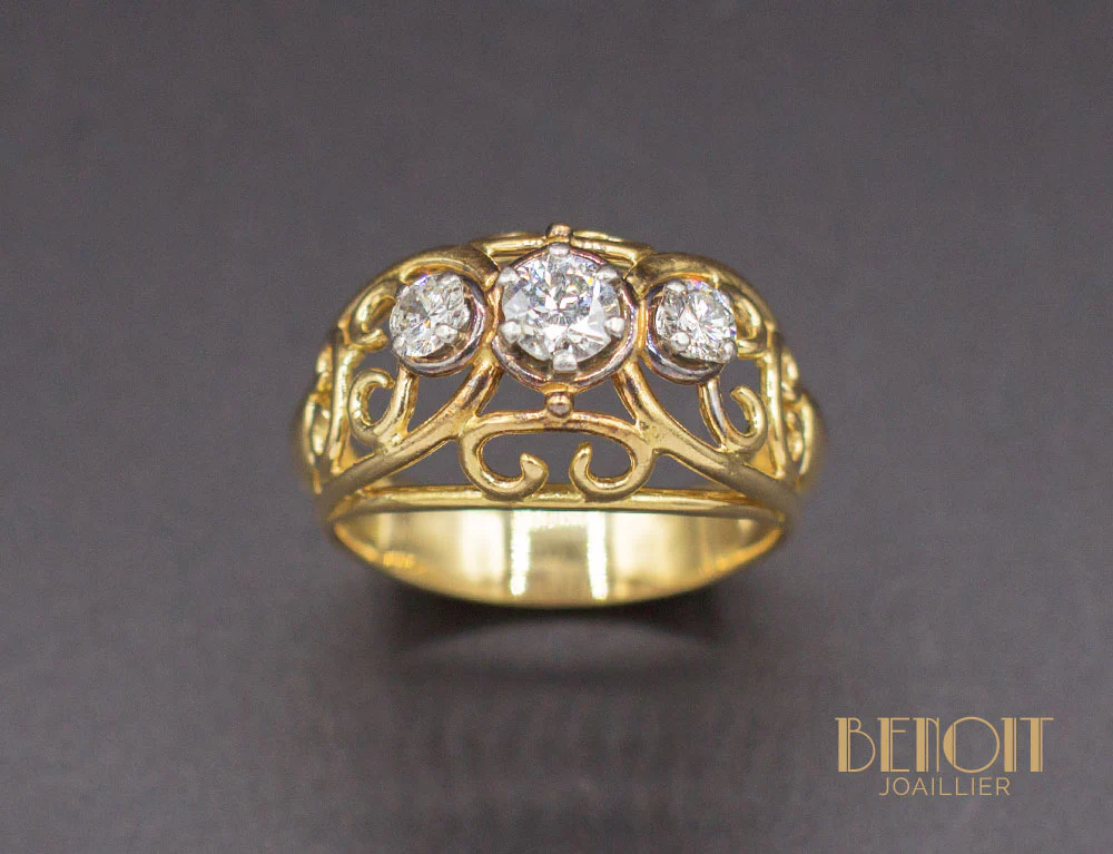 Bague Dôme 1950 Diamants - Image 2
