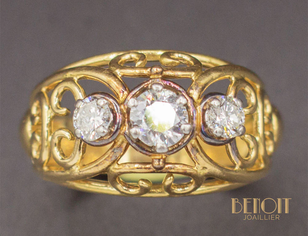 Bague Dôme 1950 Diamants - Image 3