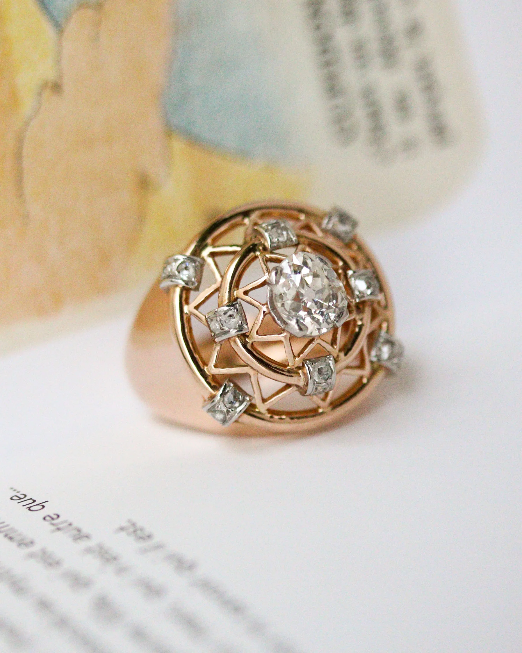 Bague Dôme Constellation Or et Diamants