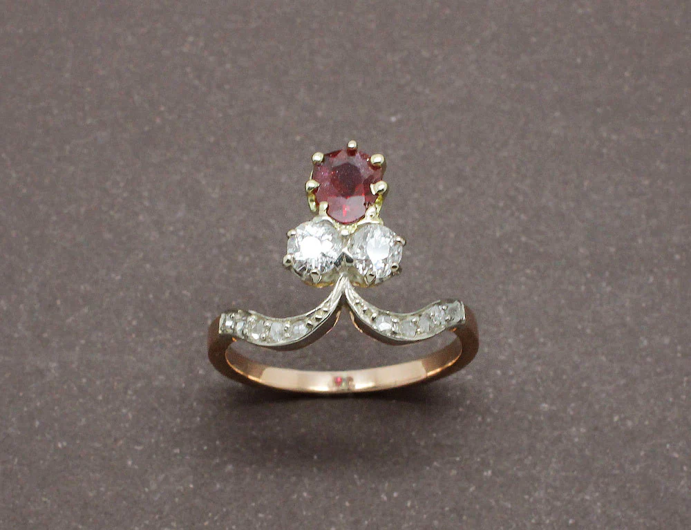 Bague Duchesse Rubis et Diamants - Image 2