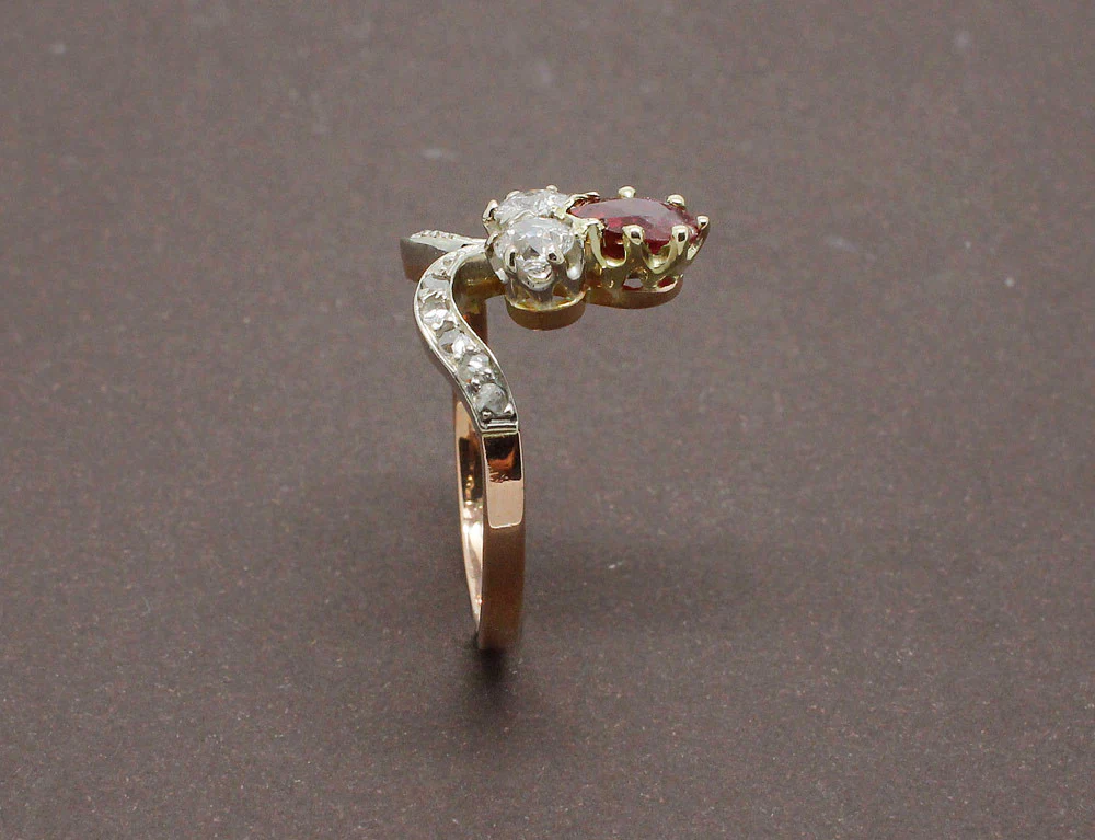 Bague Duchesse Rubis et Diamants - Image 3