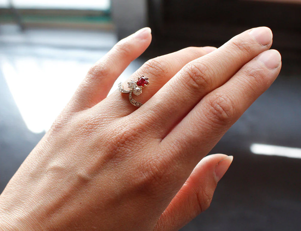 Bague Duchesse Rubis et Diamants - Image 6