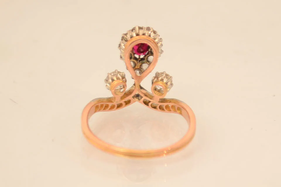 Bague Duchesse Rubis et Diamants - Image 3